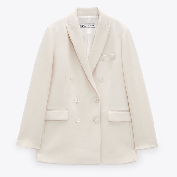 Zara Jackets & Blazers - Zara Double Breasted Cream Blazer - NEW